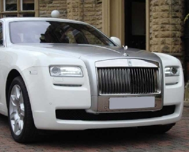 Rolls Royce Ghost - White Hire in Huntingdon Racecourse
